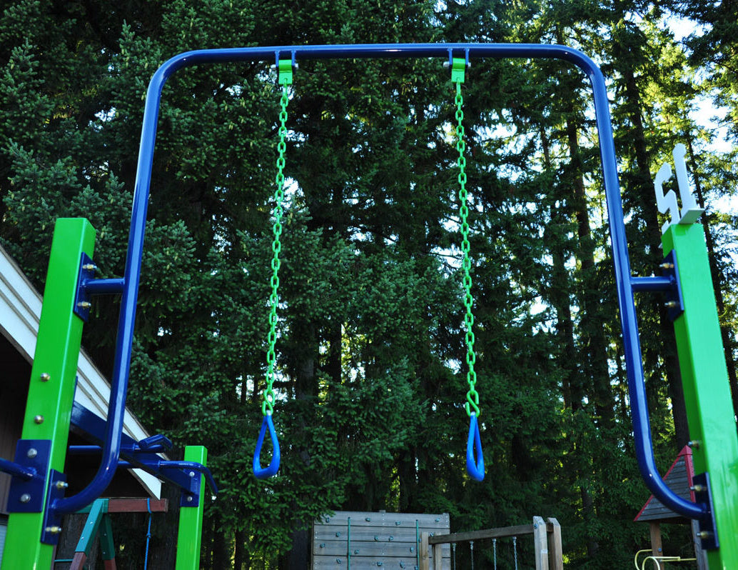 ExerTRAC Fitness Station FE-1346 – Outdoor Gym Rings for Upper-Body & Core Workouts
