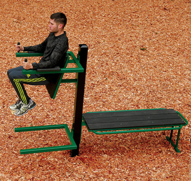 ExerTRAC Fitness Station FE-1327 – Flat Bench / Vertical Knee Raise