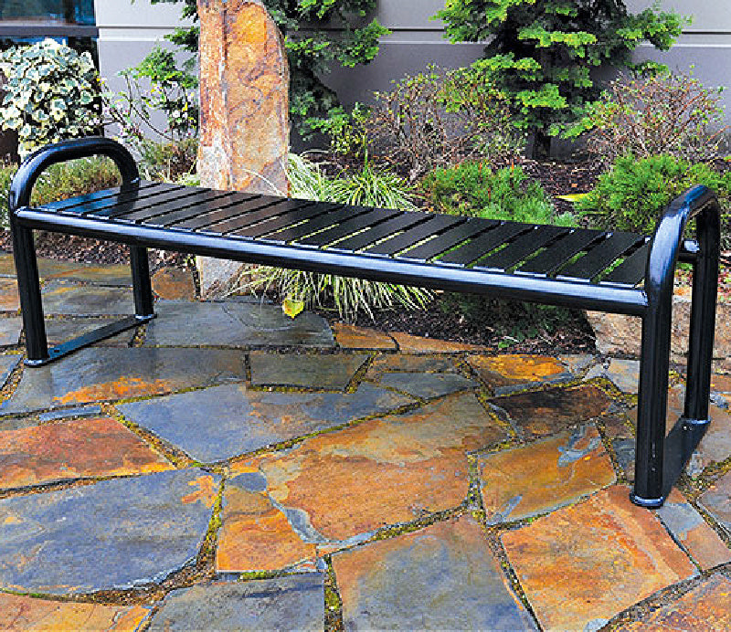 Pacific Outdoor 6ft Flat Steel Bench SE-5125