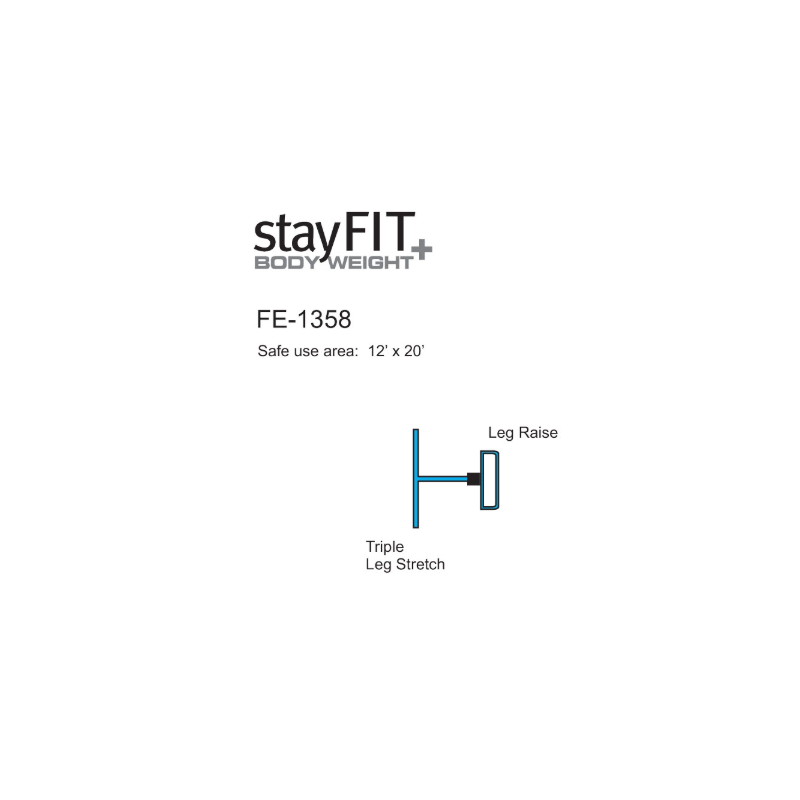 ExerTRAC Fitness Station FE-1358 – Leg Raise / Triple Leg Stretch