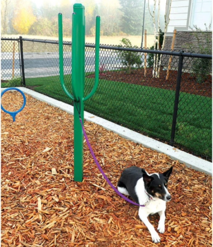 Commercial Dog Leash Hitching Post - DE-3170 Doggie Playsystems