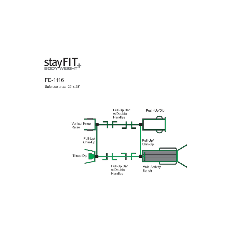 StayFIT Model 1116 (Outdoor Fitness Multi-station #13)