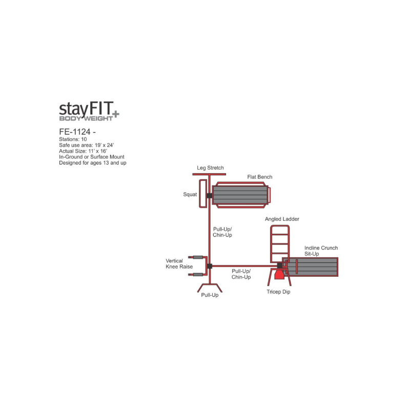 StayFIT Model 1124 (Outdoor Fitness Multi-Station #21)