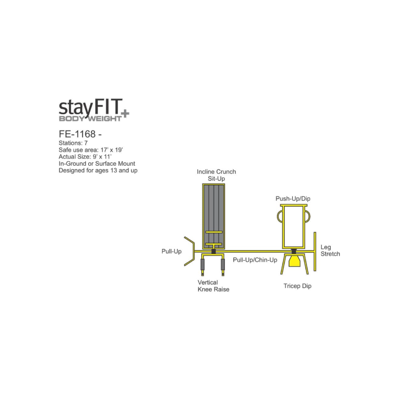 StayFIT Model 1168 (Outdoor Fitness Multi-station #35)