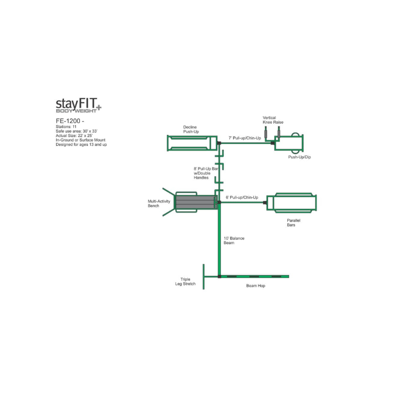 StayFIT Model 1200 (Outdoor Fitness Multi-station #40)