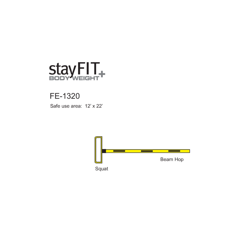 ExerTRAC Fitness Station FE-1320 – Squat / Beam Hop