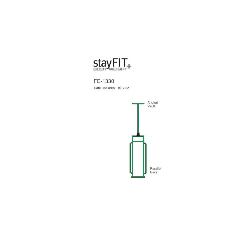 ExerTRAC Fitness Station FE-1330 – Angled Vault / Parallel Bars