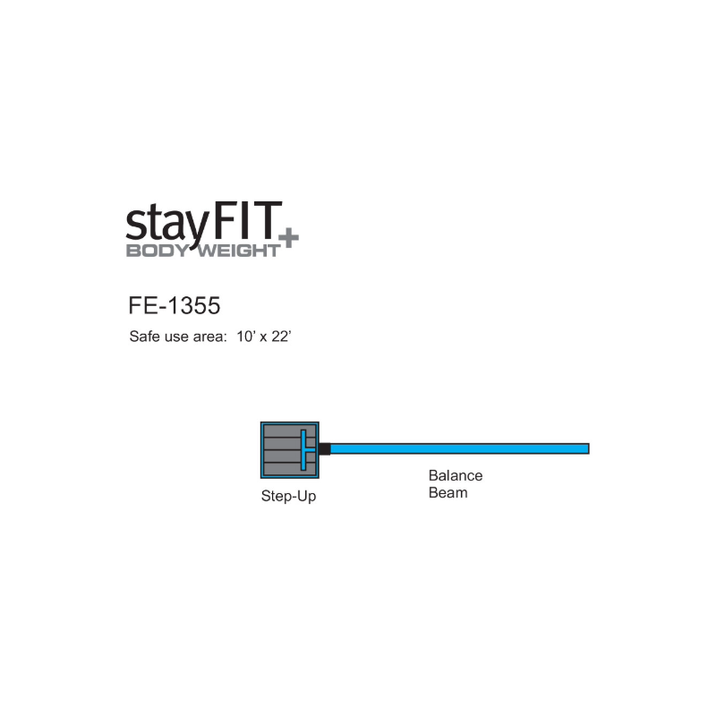 StayFIT Model FE-1355 Balance Beam, step-up