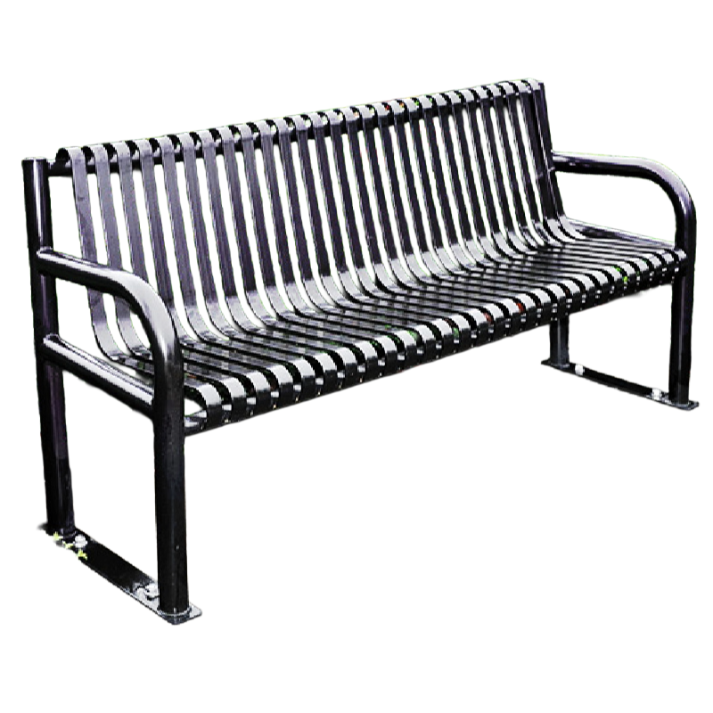 Pacific Outdoor 6ft Steel Bench w/ Arms SE-5120
